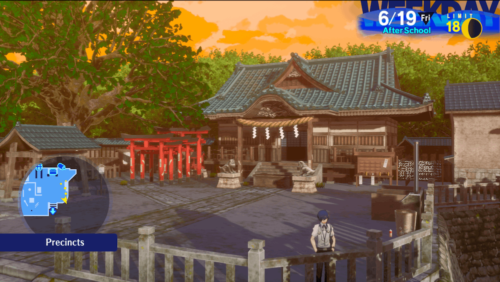 A wide shot of the shring showing off that gorgeous orange sky.